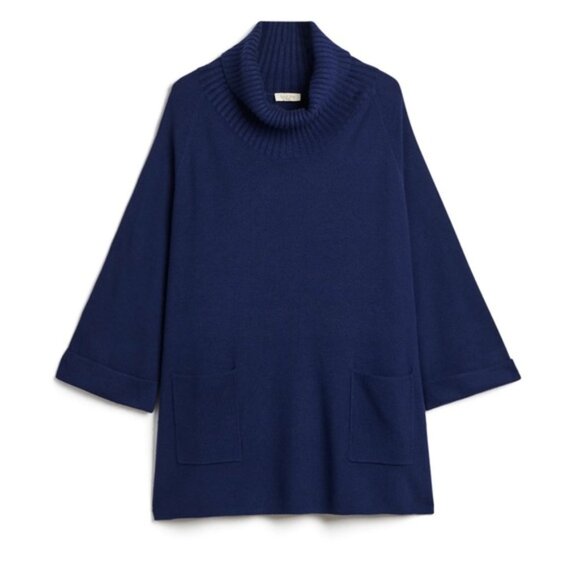 Laura Cowl Neck Tunic Sweater Ultra Marine Blue - Picture 2 of 7